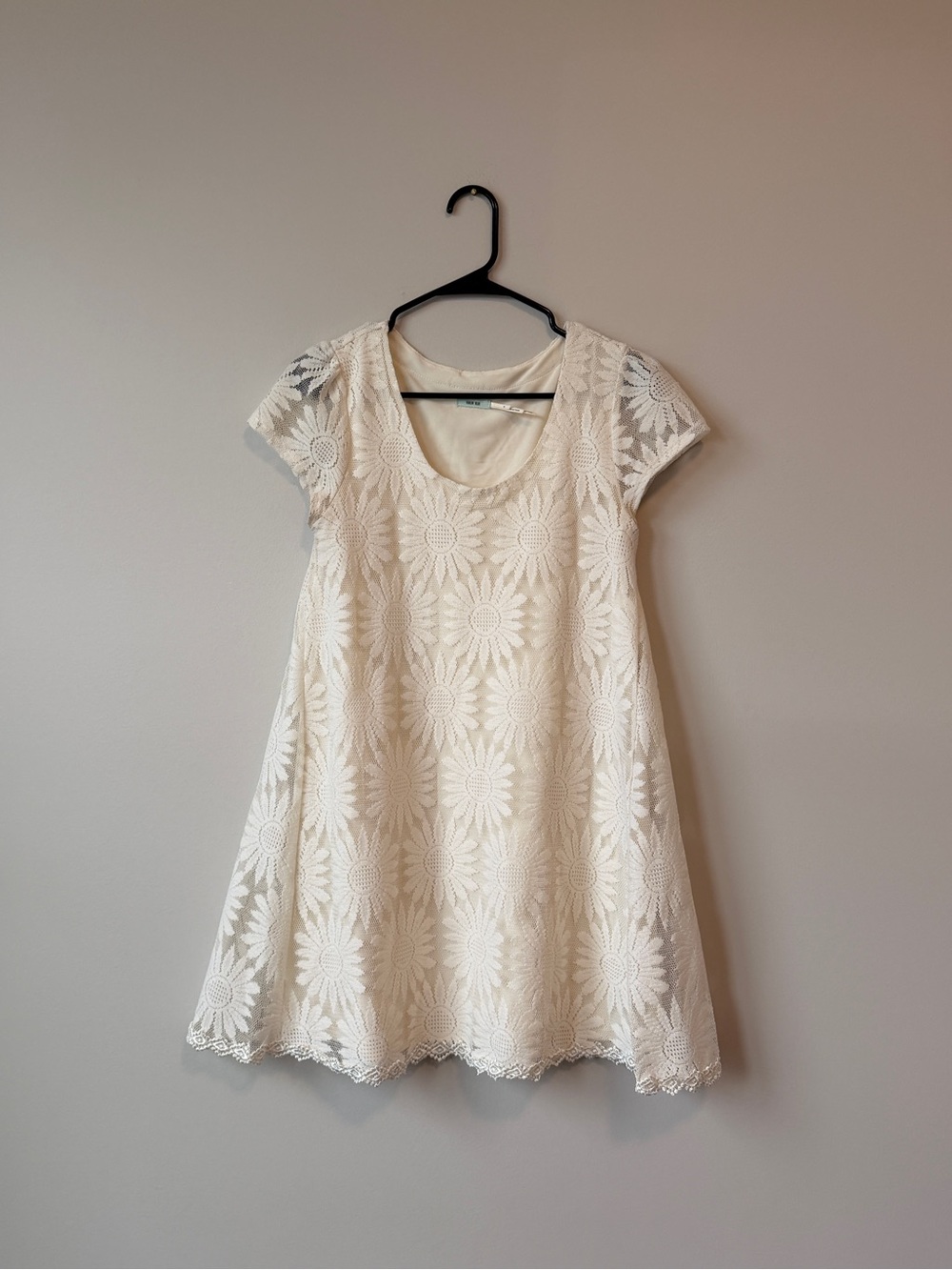 Kimchi Blue Ivory Daisy Lace Mini Dress Size Small Cottagecore